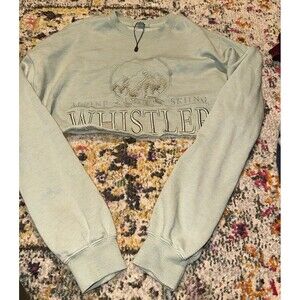Garage Cropped Teal Sweatshirt